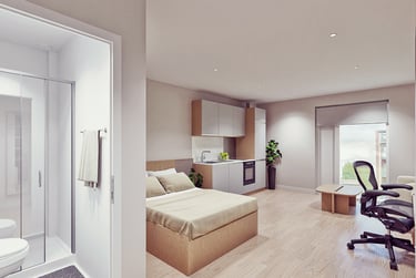 Luxury Studio at Beckton House, Station Road, Beeston, Nottingham, NG92WW - Image 1